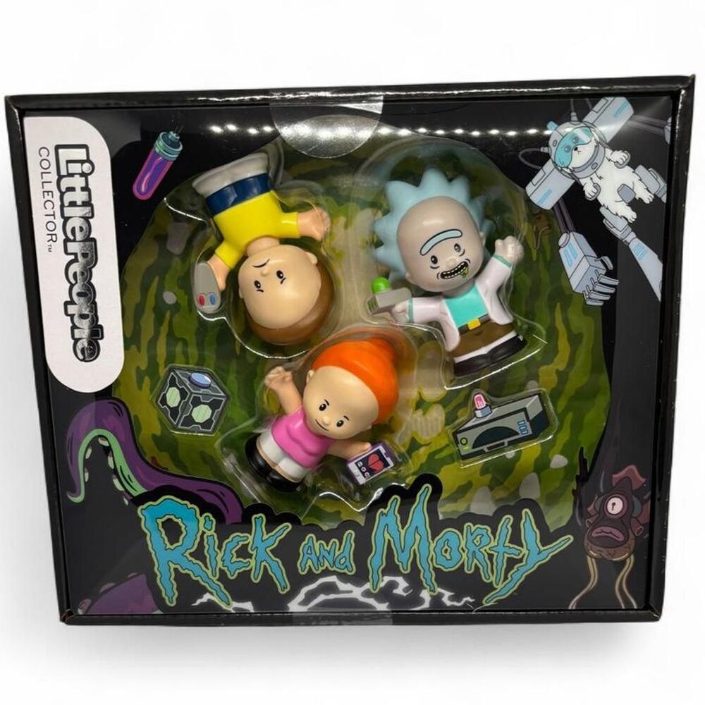Fisher-Price Little People Collector Rick and Morty Figure Set 3 Pack Mattel NEW
